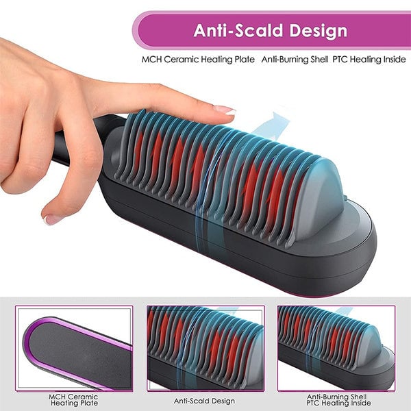 ✨Last Day Special Price $29.99!!💥Negative Ion Hair Straightener Styling Comb💇♀