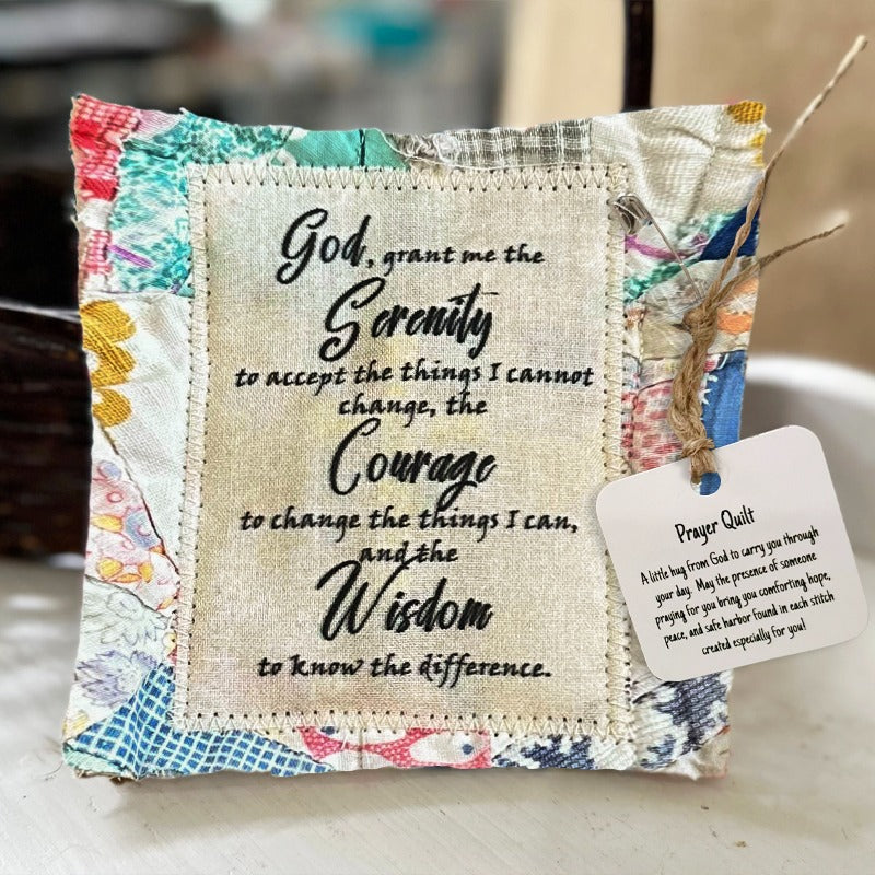🎁Handmade Prayer Quilt with cross inside