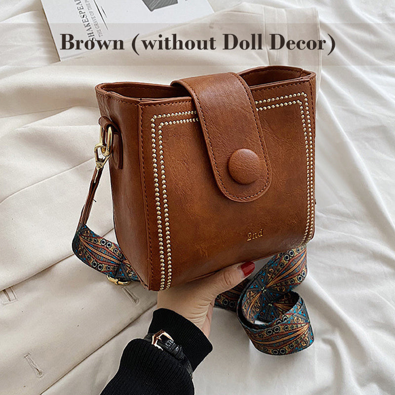 🎁Popular product🎁👜 Vintage Fashion Bag – Elegant Design with Adjustable Wide Shoulder Strap! ✨