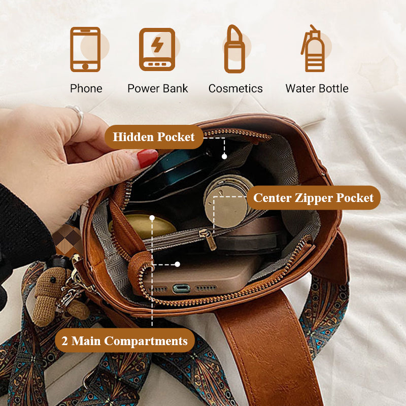 🎁Popular product🎁👜 Vintage Fashion Bag – Elegant Design with Adjustable Wide Shoulder Strap! ✨