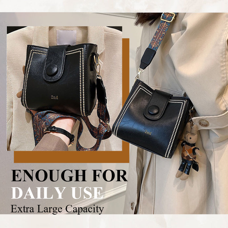 🎁Popular product🎁👜 Vintage Fashion Bag – Elegant Design with Adjustable Wide Shoulder Strap! ✨