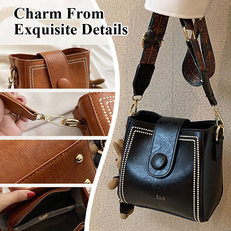 🎁Popular product🎁👜 Vintage Fashion Bag – Elegant Design with Adjustable Wide Shoulder Strap! ✨