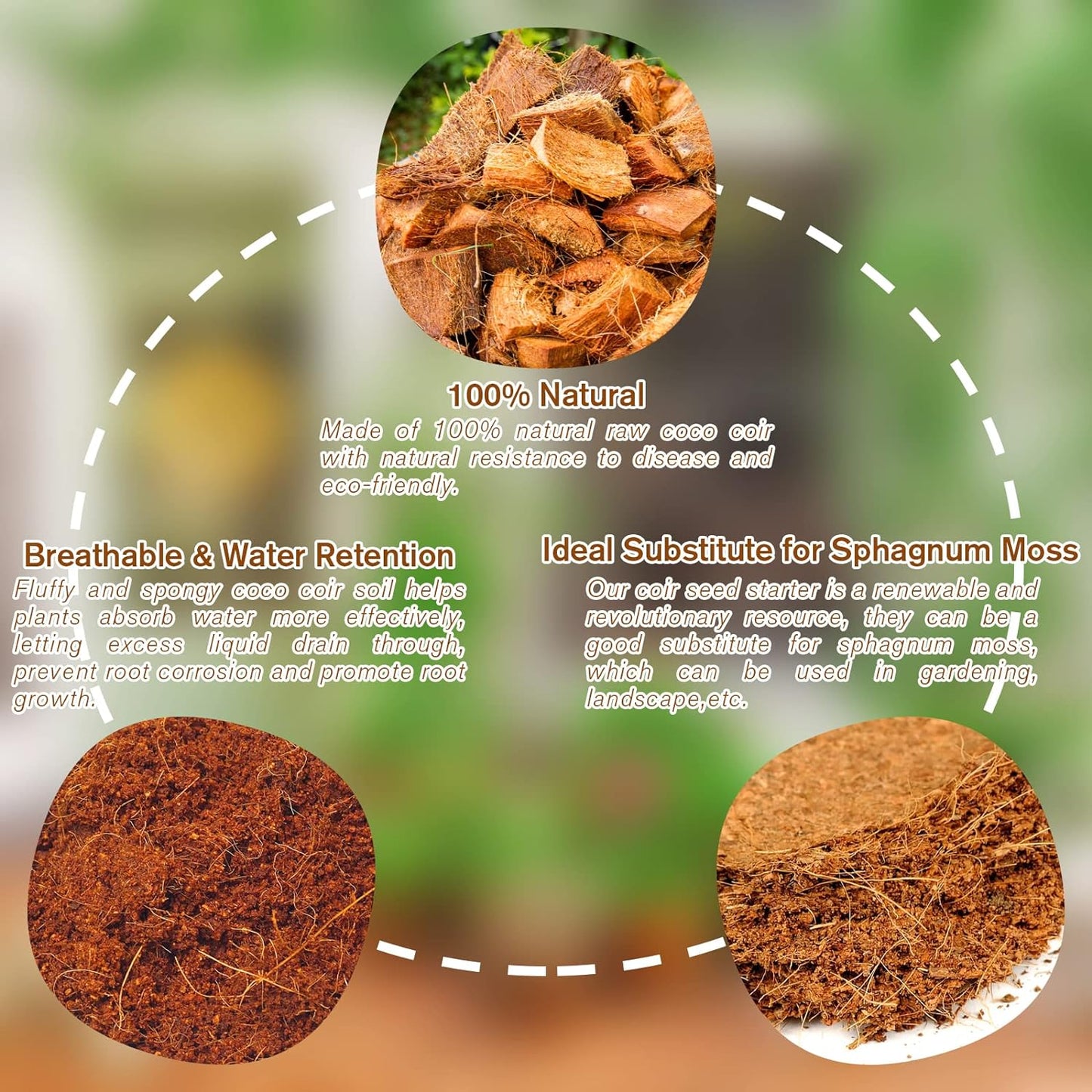š±Hot Sale 50% OFFā° - Premium Organic Coconut Coir Bricks For Plants