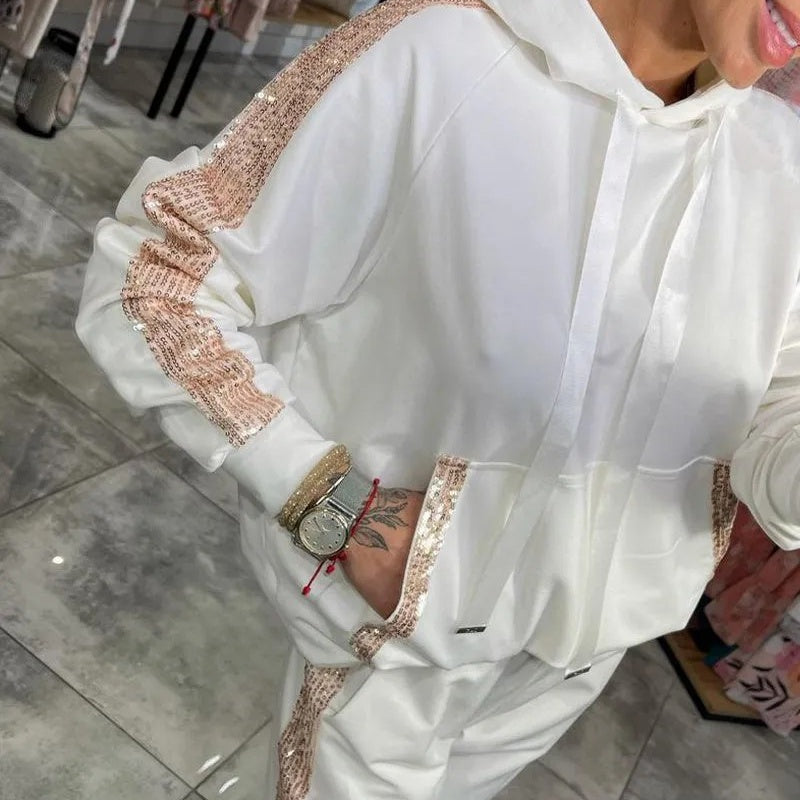 🌷Limited Time 50% OFF💞Women’s Drawstring Hooded Tops & Pants 2-Piece Set