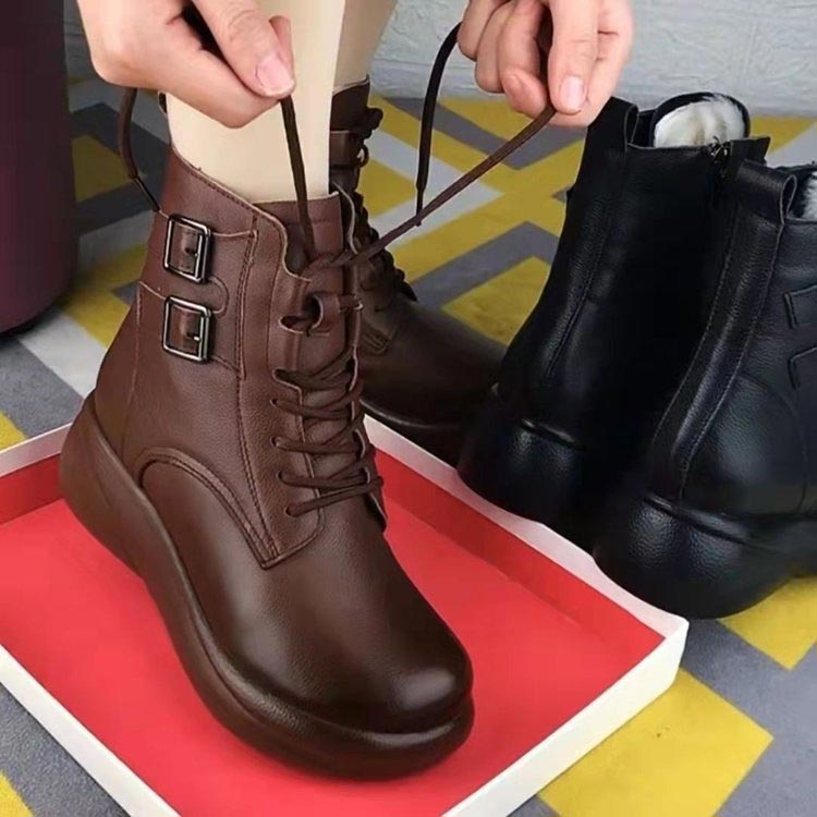 Women’s Stylish Round-toe Plush-lined Warm Platform Boots