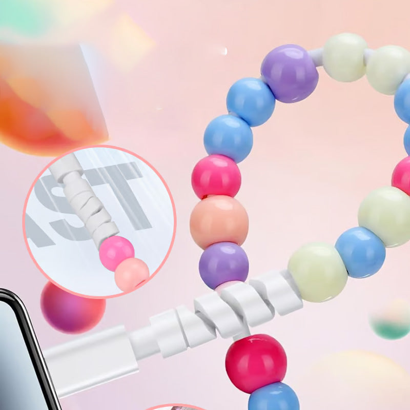 2-In-1 USB To Type-C & Lighting Beaded Charger Cord