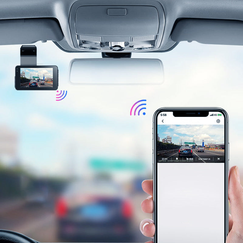1080P WiFi Dual Dash Cam with Night Vision