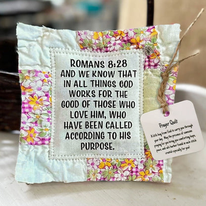 🎁Handmade Prayer Quilt with cross inside