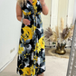 🔥New Hot Sales - 50% OFF😍Floral print sleeveless pleated elegant dress