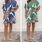 💕Last Day Special Price £15.99💕Women's Plant Printed Casual Short Jumpsuit