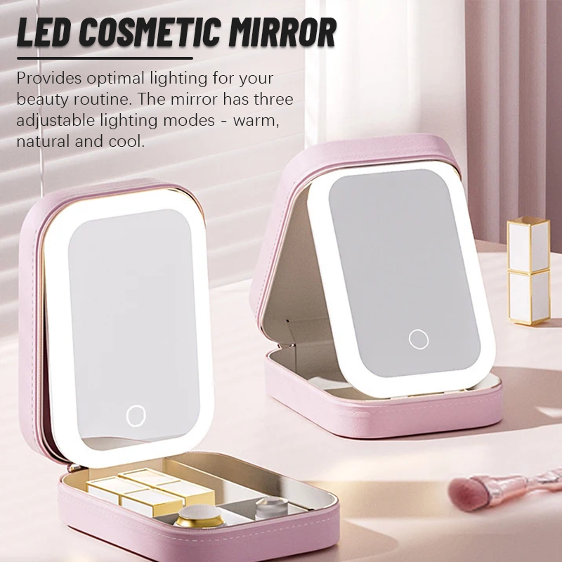 49% OFF💥LED Three-Color Adjustable Makeup Mirror