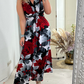🔥New Hot Sales - 50% OFF😍Floral print sleeveless pleated elegant dress