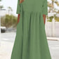 💝2025 NEW SALES - 50% OFF💝Women's Casual Basic Outdoor Crew Neck Pocket Smocked Cotton Dress