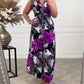 🔥New Hot Sales - 50% OFF😍Floral print sleeveless pleated elegant dress