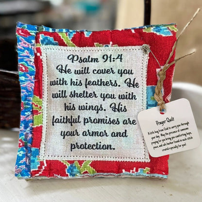 🎁Handmade Prayer Quilt with cross inside