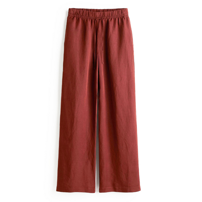 Versatile Drawstring Wide Trousers