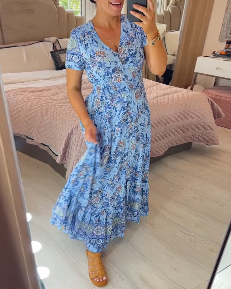 💃Hot Sale - 49% OFF🔥Floral Print V-neck Dress