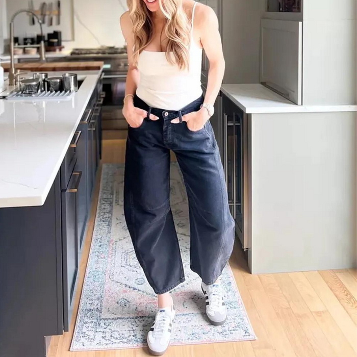 Judy Mid Rise Barrel Jeans