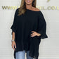 🔥Hot Sale-50% Off💟Loose Pleated Off Shoulder Blouses for Women