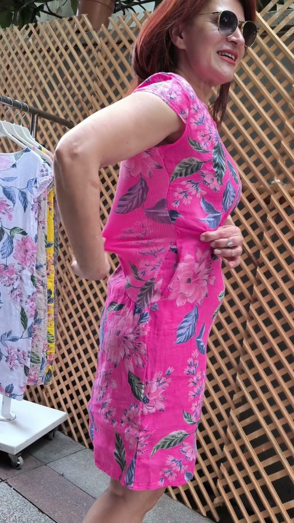 🔥50% OFF TODAY🔥Plus Size Round Neck Loose sleeved printed dress