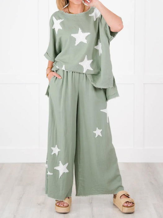 Star Printed Lounge Set