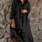 LOSE HEMDKLEID AUS BAUMWOLLE UND LEINEN