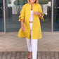 Solid Color Long Cotton Shirt Jackets For Women