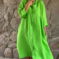 LOSE HEMDKLEID AUS BAUMWOLLE UND LEINEN