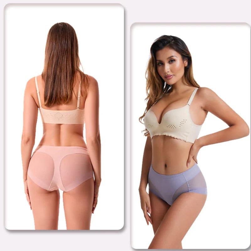 🔥High Waist Ice Silk Shaping Briefs Translucent and sexy