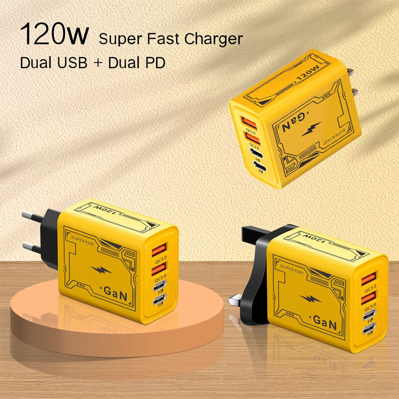 ⚡Buy 2 Get 10% Off-120W Super Fast Charger – Push Beyond Full Speed for Your 3-in-1 Cable⚡