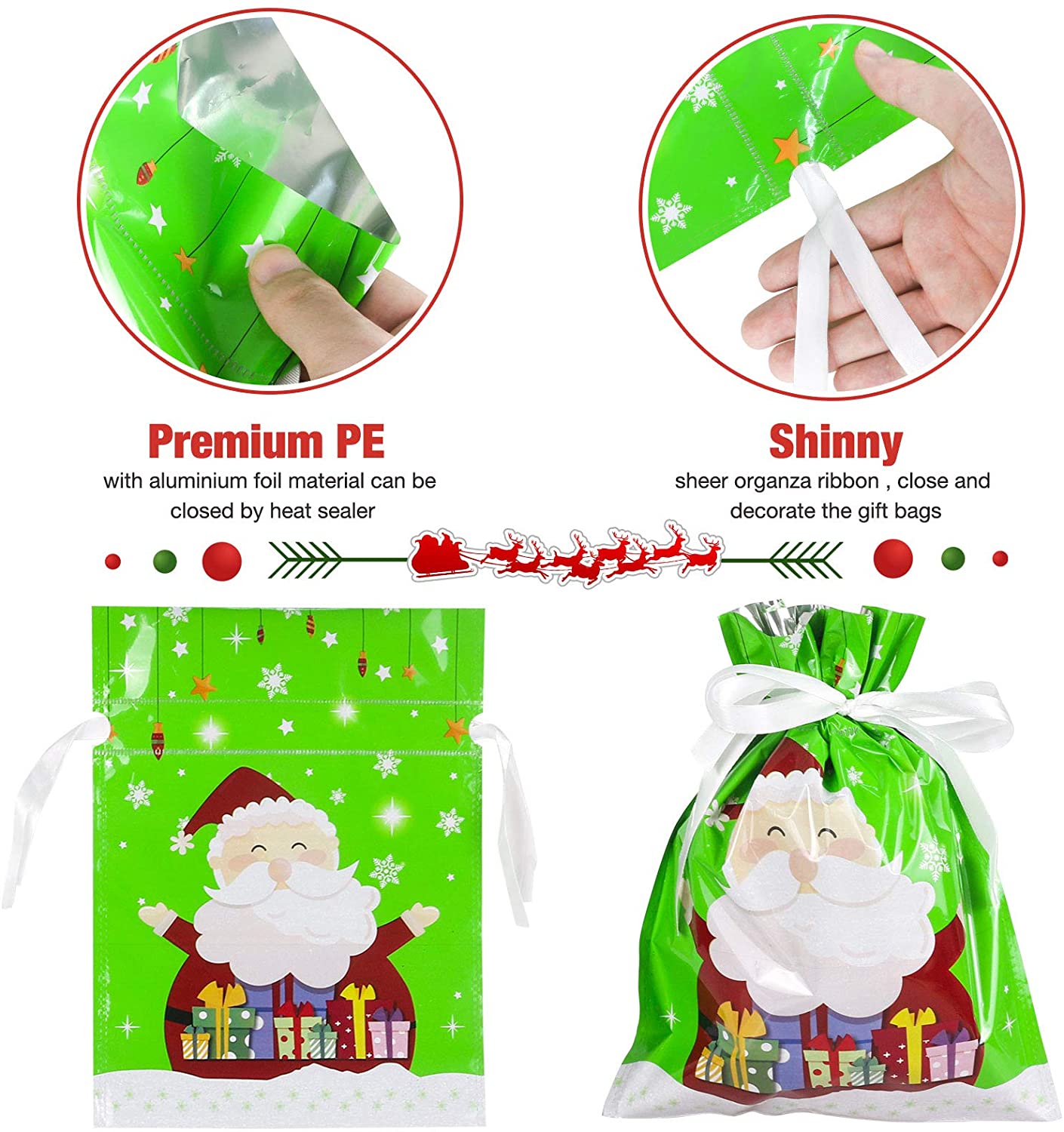 🎅Christmas Sales 50% OFF🎄Drawstring Christmas Gift Bags (Biodegradable)