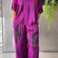 Satin Casual Crew Neck Two-piece Suit