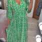 🔥SUMMER SALE 49% OFF 👗New Floral Print V Neck-Long Dress