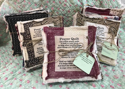 🎁Handmade Prayer Quilt with cross inside
