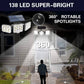 Triple Split LED Solar Powered Patio Body Sensor Wall Light