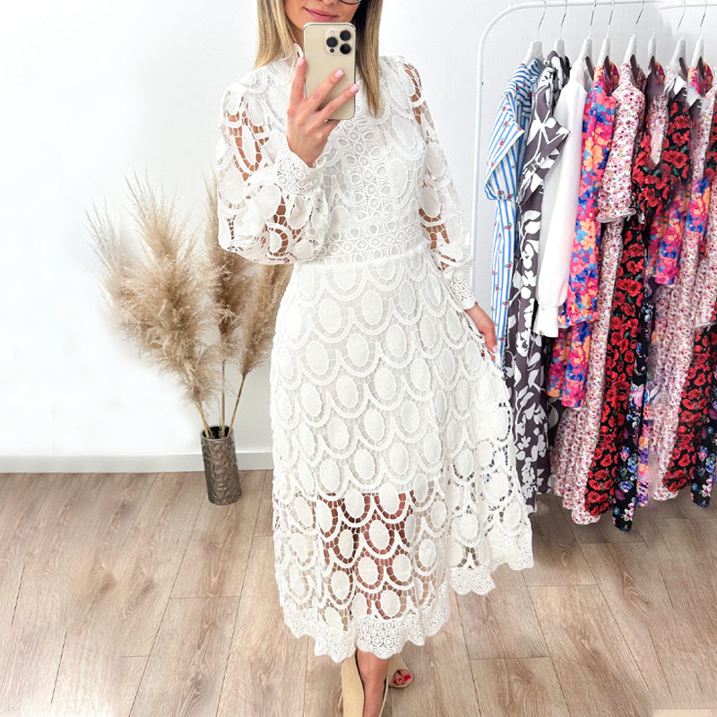 💖Limited Sale 50% OFF💖Women's Elegant Long-Sleeve Lace Dress