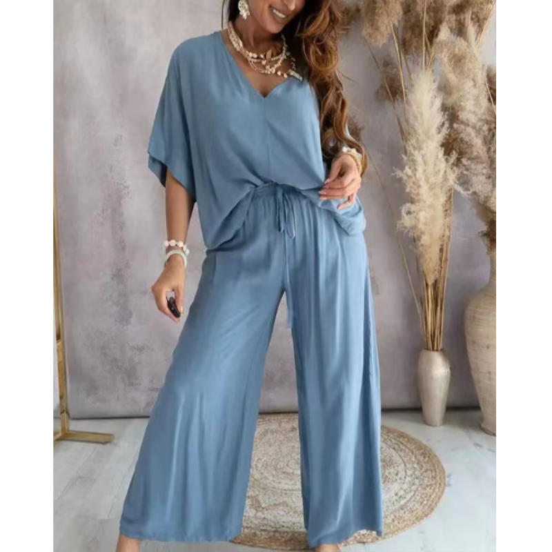 💕 Casual, loose, solid color women's suit