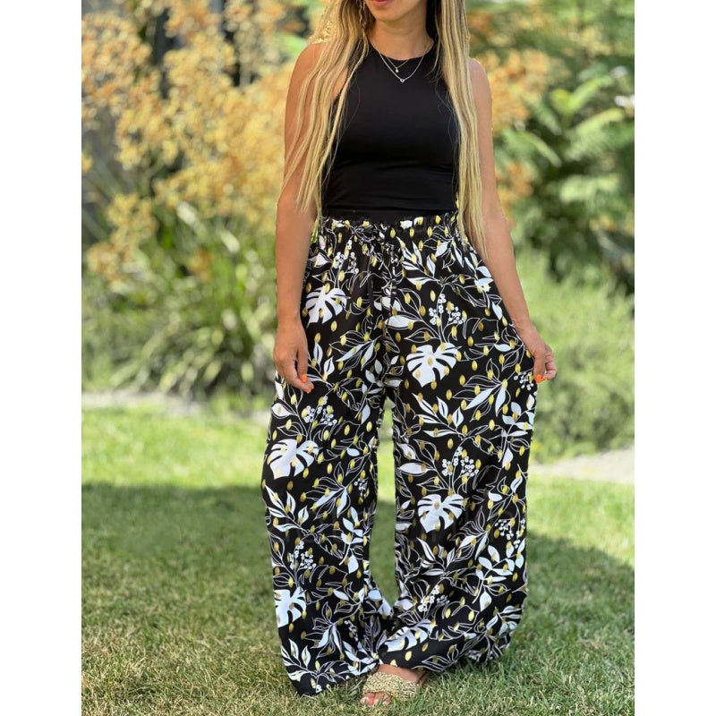 🌷HOT SALE 40% OFF🌷Women's Printed Wide Leg Pants