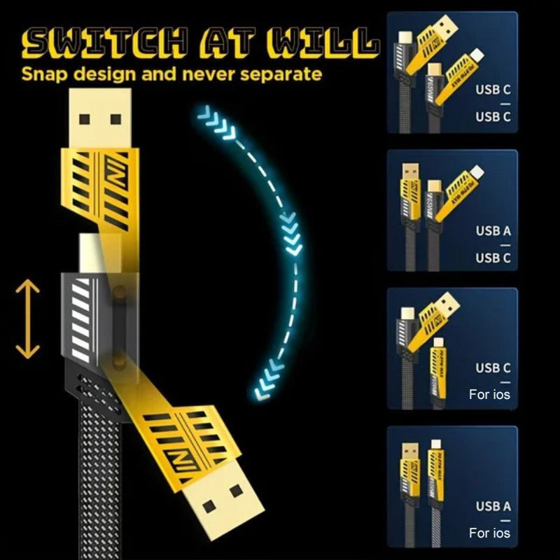 4 in 1 PD 27W 65W Fast Charging Cable