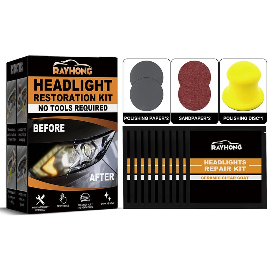 (BUY 3 GET 2 FREE) Automotive Headlight Lens Decontamination and Brightening Repair Kit