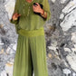 🌺Elegant Chiffon Wide-leg Pants Two-piece Set