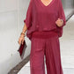 🌺Elegant Chiffon Wide-leg Pants Two-piece Set