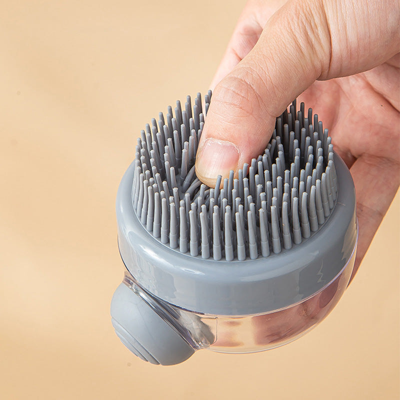 Scalp Massaging Shampoo Brush with Liquid Dispenser