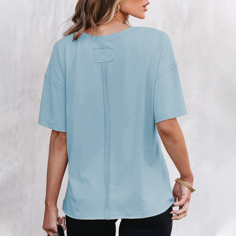 Women's Casual Loose Round Neck T-Shirt