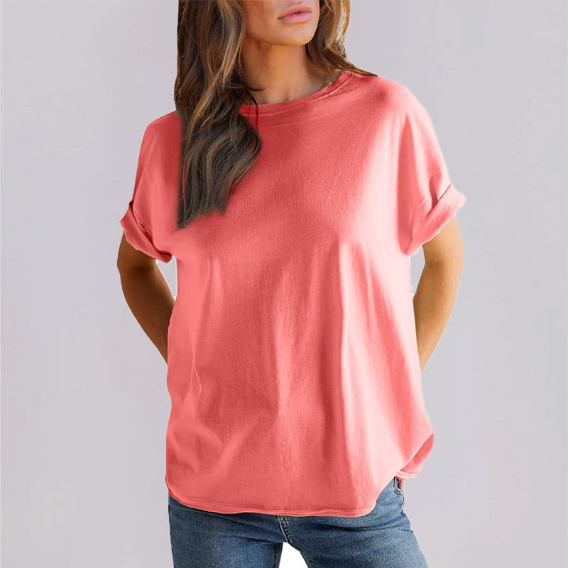 Women's Casual Loose Round Neck T-Shirt