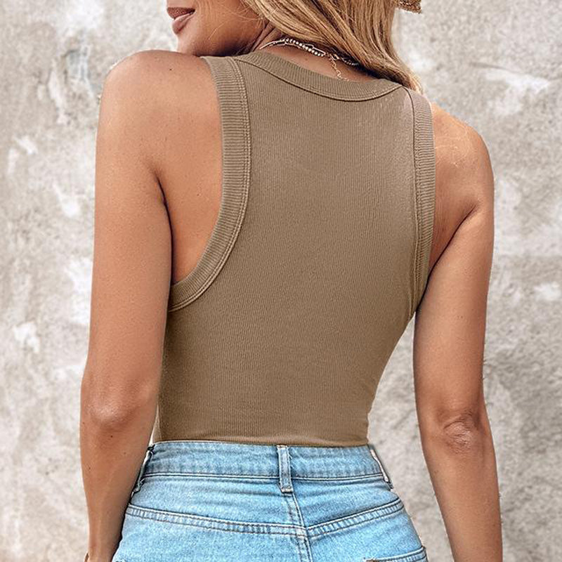 💖LAST DAY SPECIAL PRICE: ￡12.99!!💖Ribbed Stretchy Tank Top with Shelf Bra