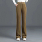🍂 New Fall/Winter🍂 Women’s High-Waisted Velvet Straight Pants | Stylish Fleece-Lined Wide-Leg Trousers
