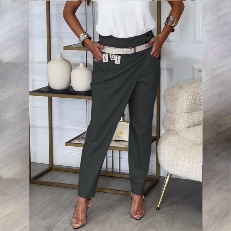 ✨NEW✨ Women’s Solid Color Irregular Casual Pants