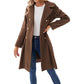 Women's A-line Slim Long Tweed Coat