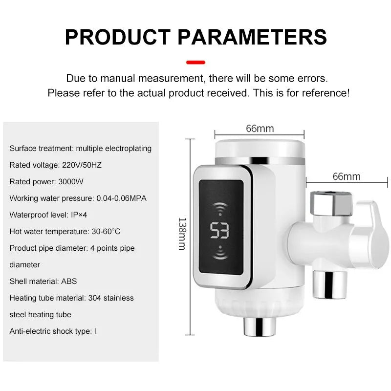 Hot Water Faucet With Digital Display